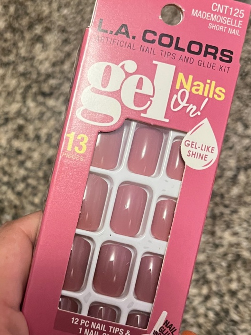L.A. Colors Gel-like Artificial Nail Tips & Glue Kit - Mauve